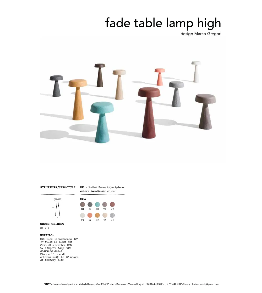 Plust - Fade High Tischlampe