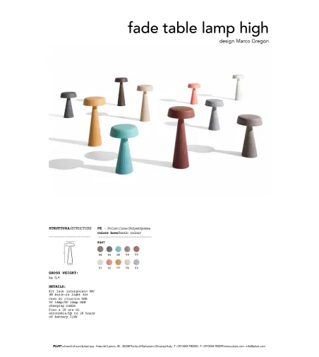Plust - Fade High Tischlampe