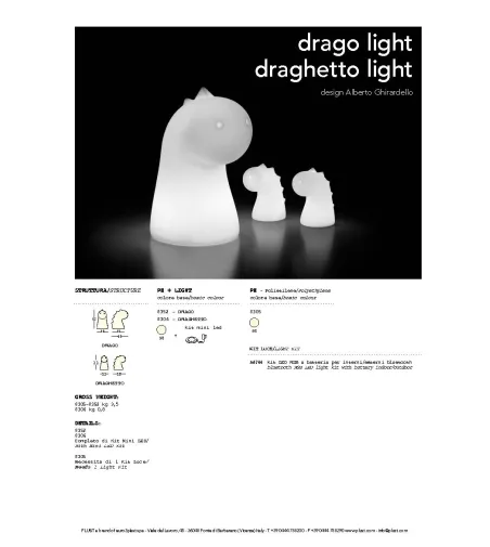 Statuette Drago Light - Plust