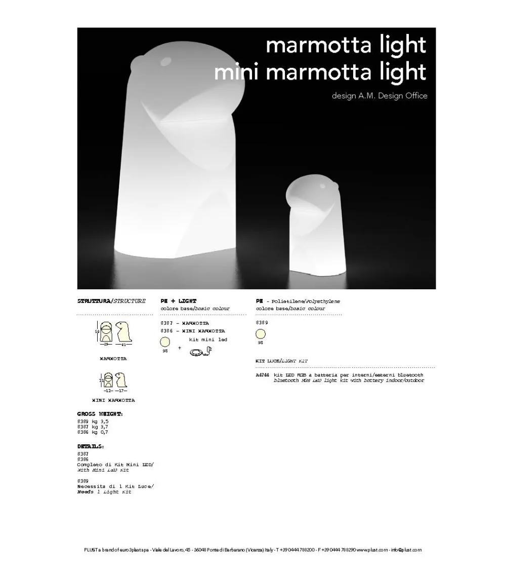 Statuette Marmotta Light - Plust