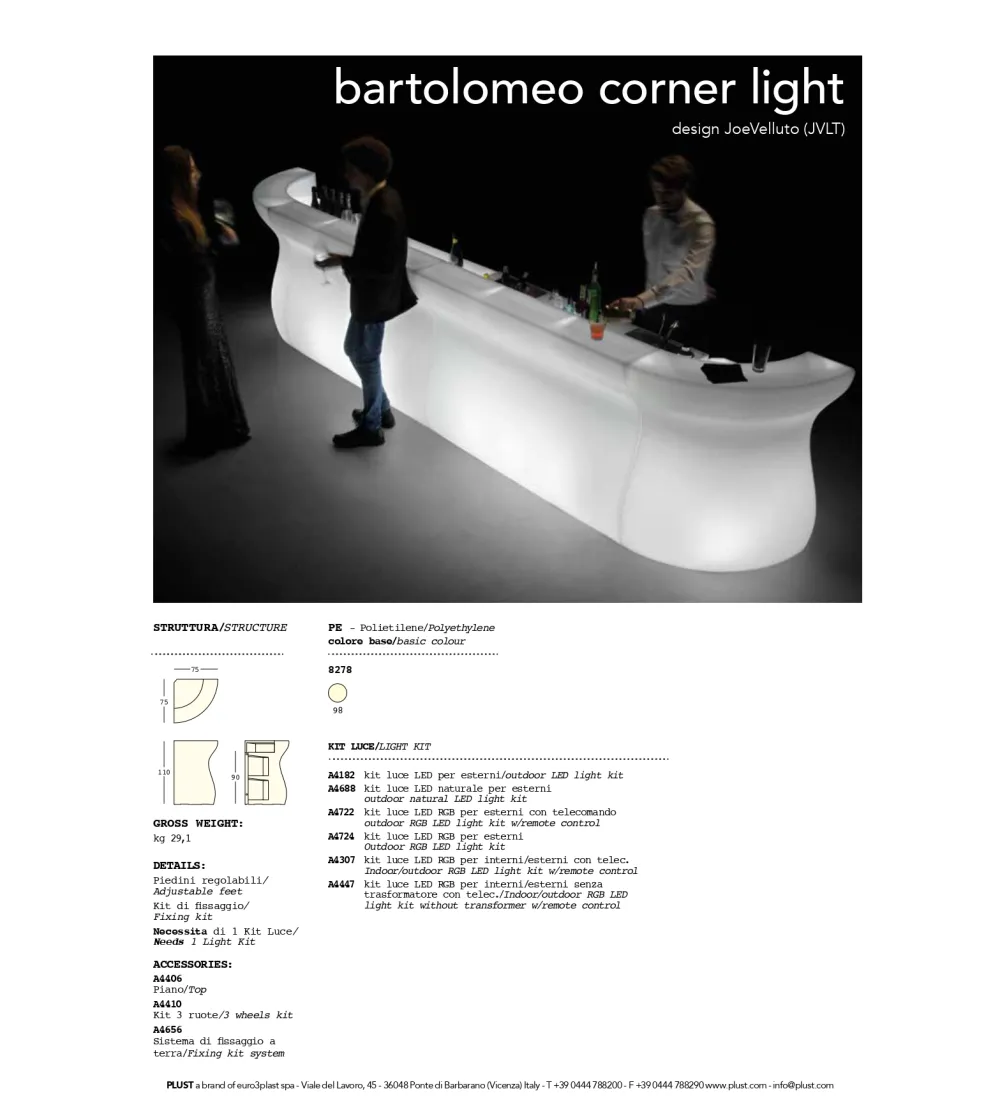 Plust - Bartolomeo Corner Counter