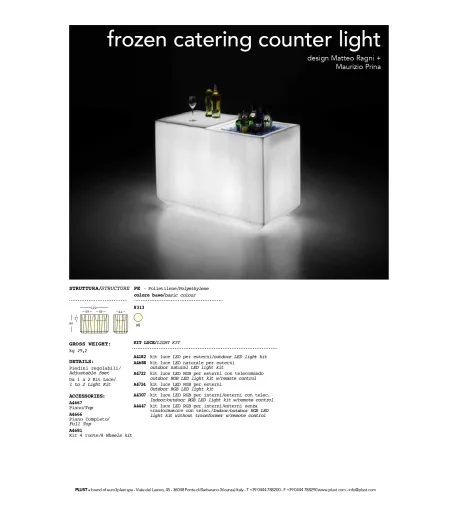 Mostrador de Catering Frozen - Plust
