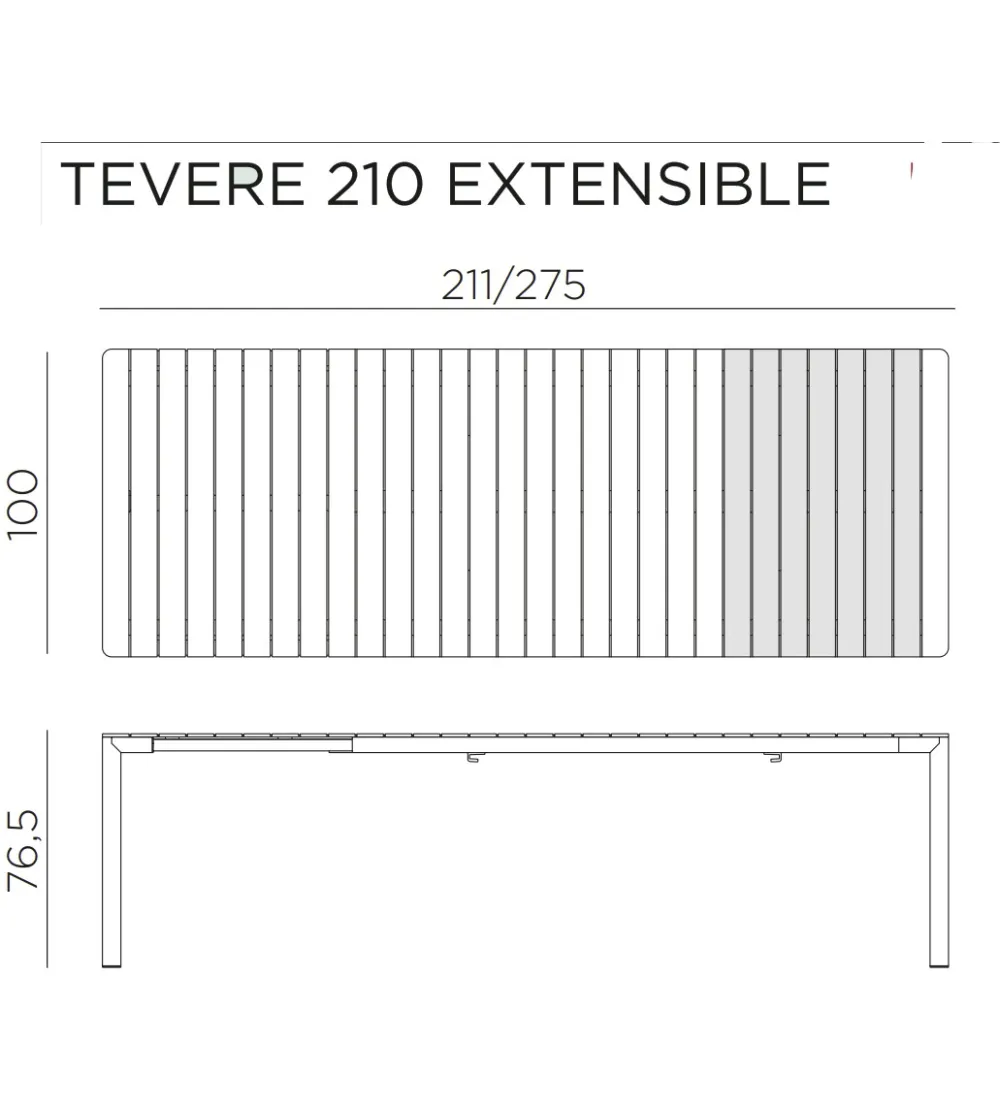 Table Extensible Tevere -Nardi