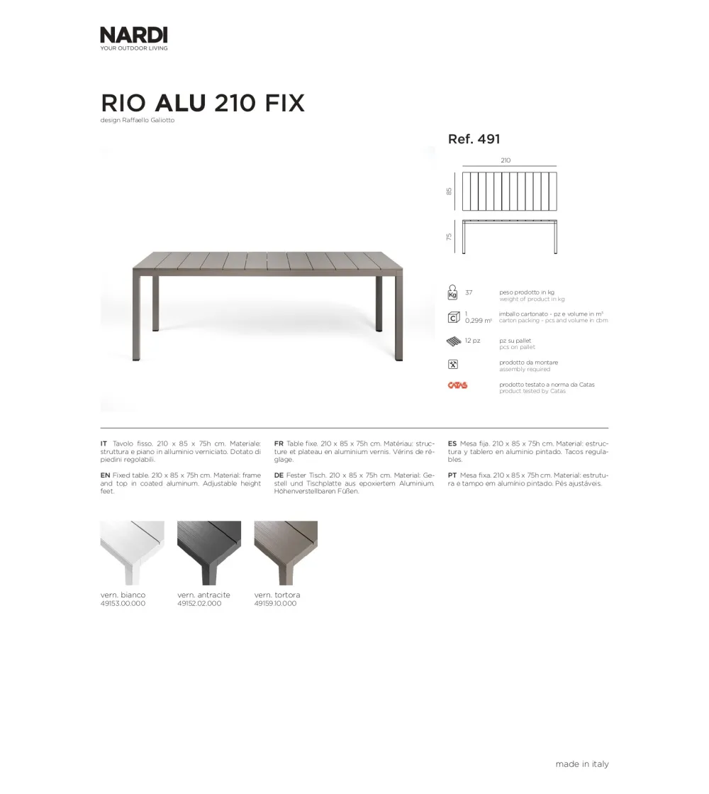 Nardi - Rio Alu Table