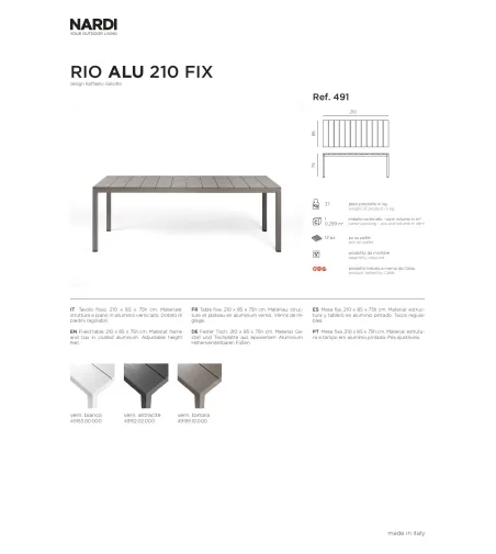 Nardi - Rio Alu Table