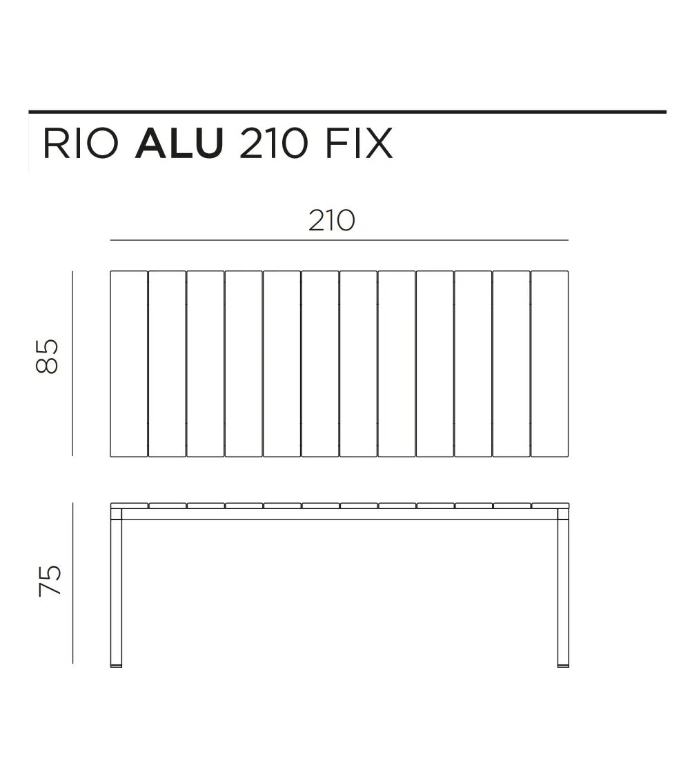 Mesa Rio Alu - Nardi