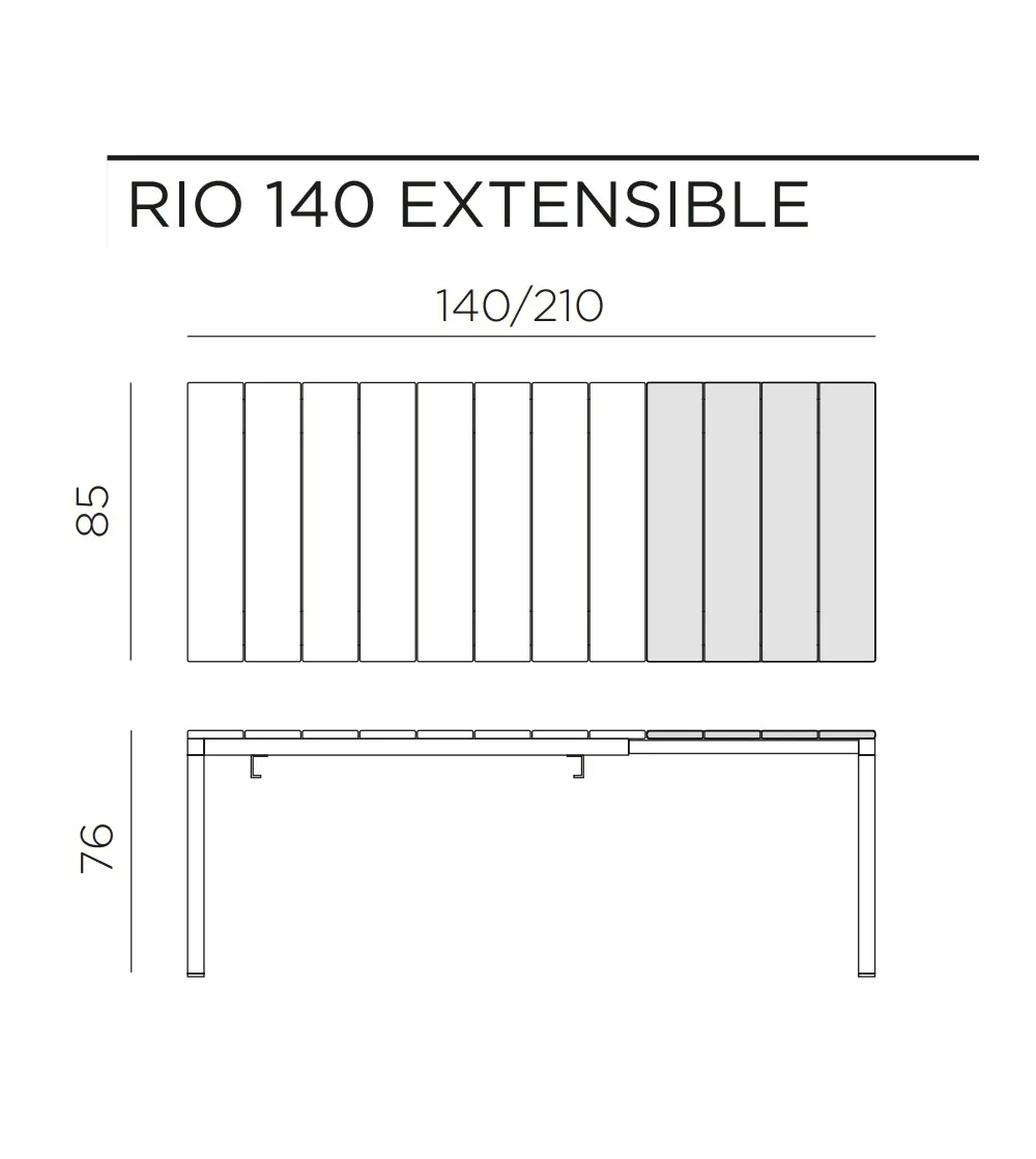 Nardi - Rio Ausziehbarer Tisch