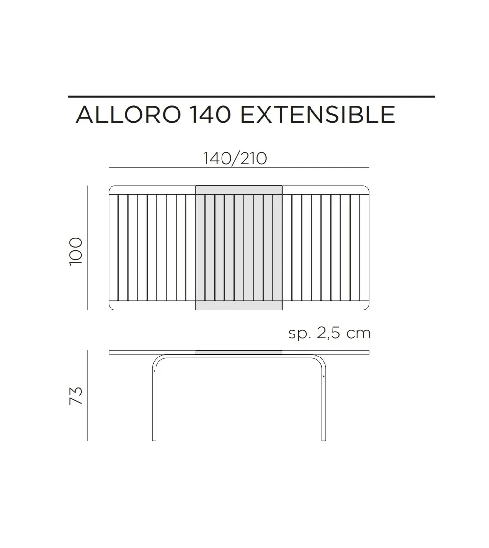 Mesa Extensible Alloro - Nardi