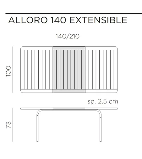 Nardi - Alloro Ausziehbarer Tisch