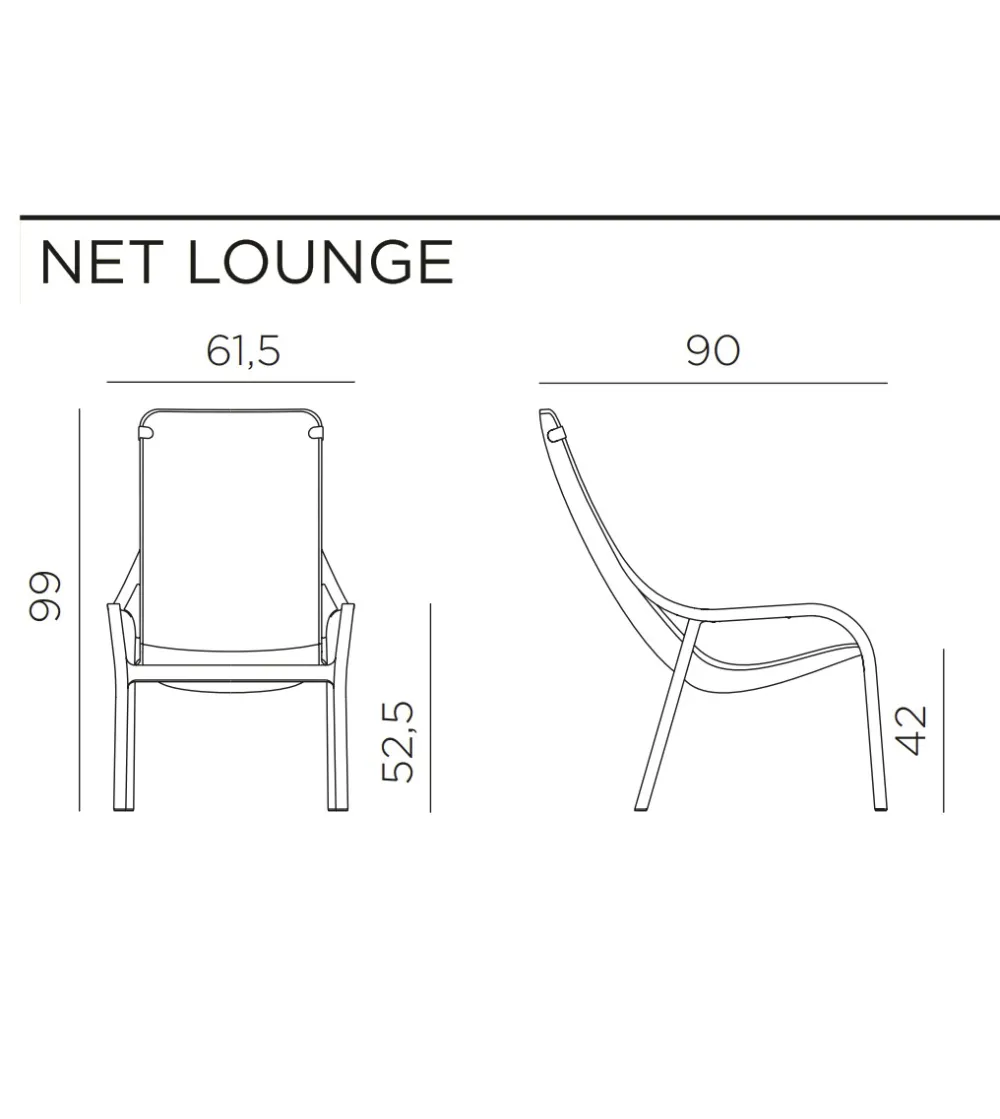 Set 4 Poltrone Net Lounge - Nardi