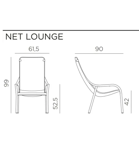 Set 4 Poltrone Net Lounge - Nardi