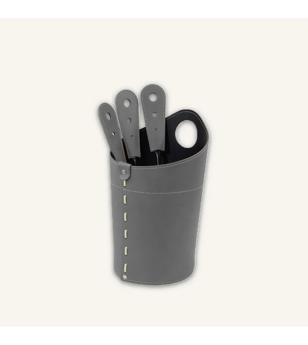 Set Ambly Fireplace Tool Container With Tools  - Limac Design