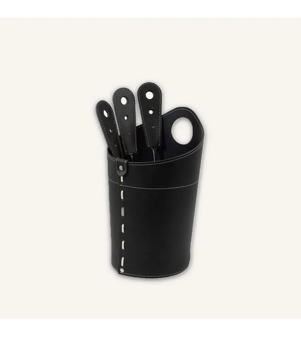 Set Ambly Fireplace Tool Container With Tools  - Limac Design