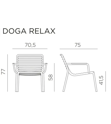Nardi - Set 4 Doga Relax Armchairs