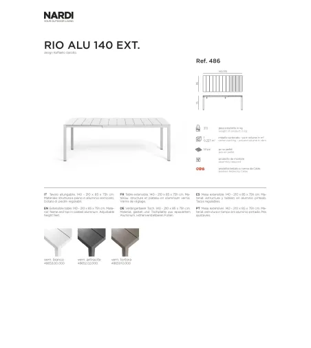 Tavolo Allungabile Rio Alu - Nardi