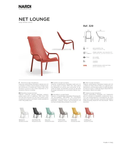 Nardi - Set 4 Net Lounge Sessel