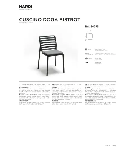Nardi - Set 6 Doga Bistrot Stühle
