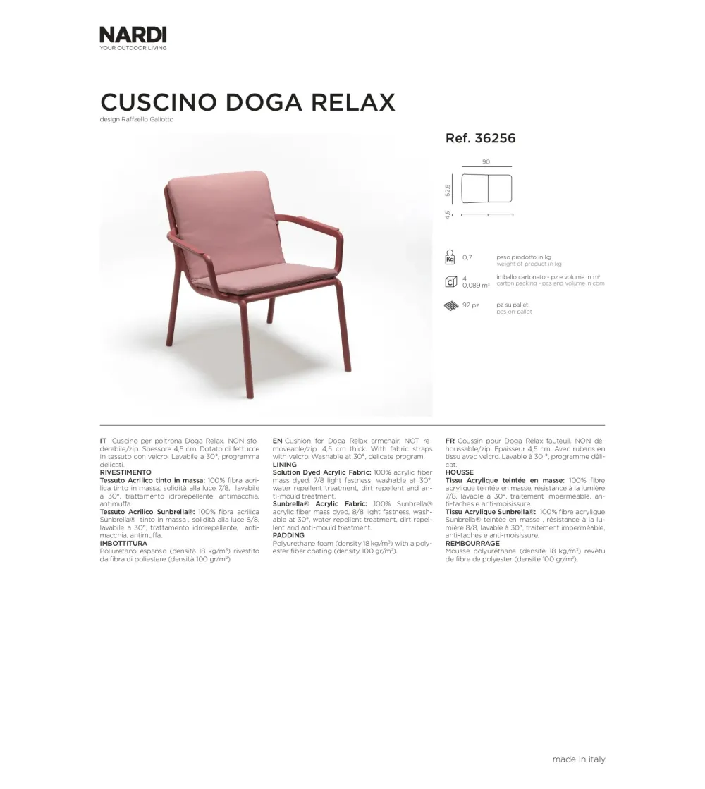 Nardi - Set 4 Doga Relax Armchairs