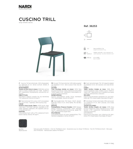 Set 6 Sedie Trill Bistrot - Nardi