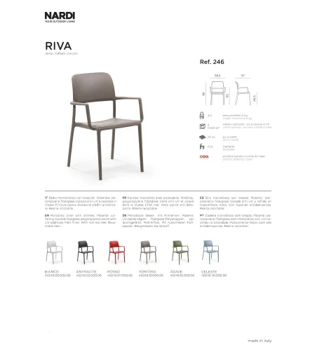 Juego 6 Sillas Riva - Nardi