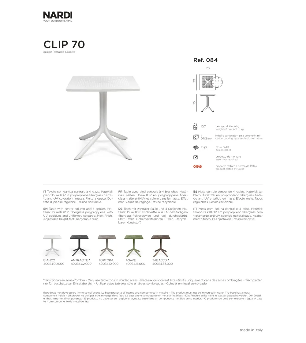 Nardi - Clip Table