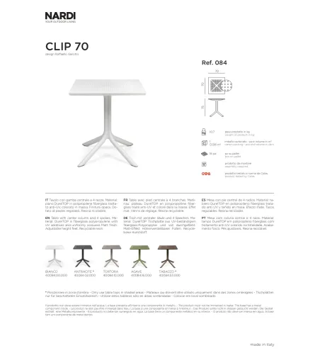 Nardi - Clip Tisch