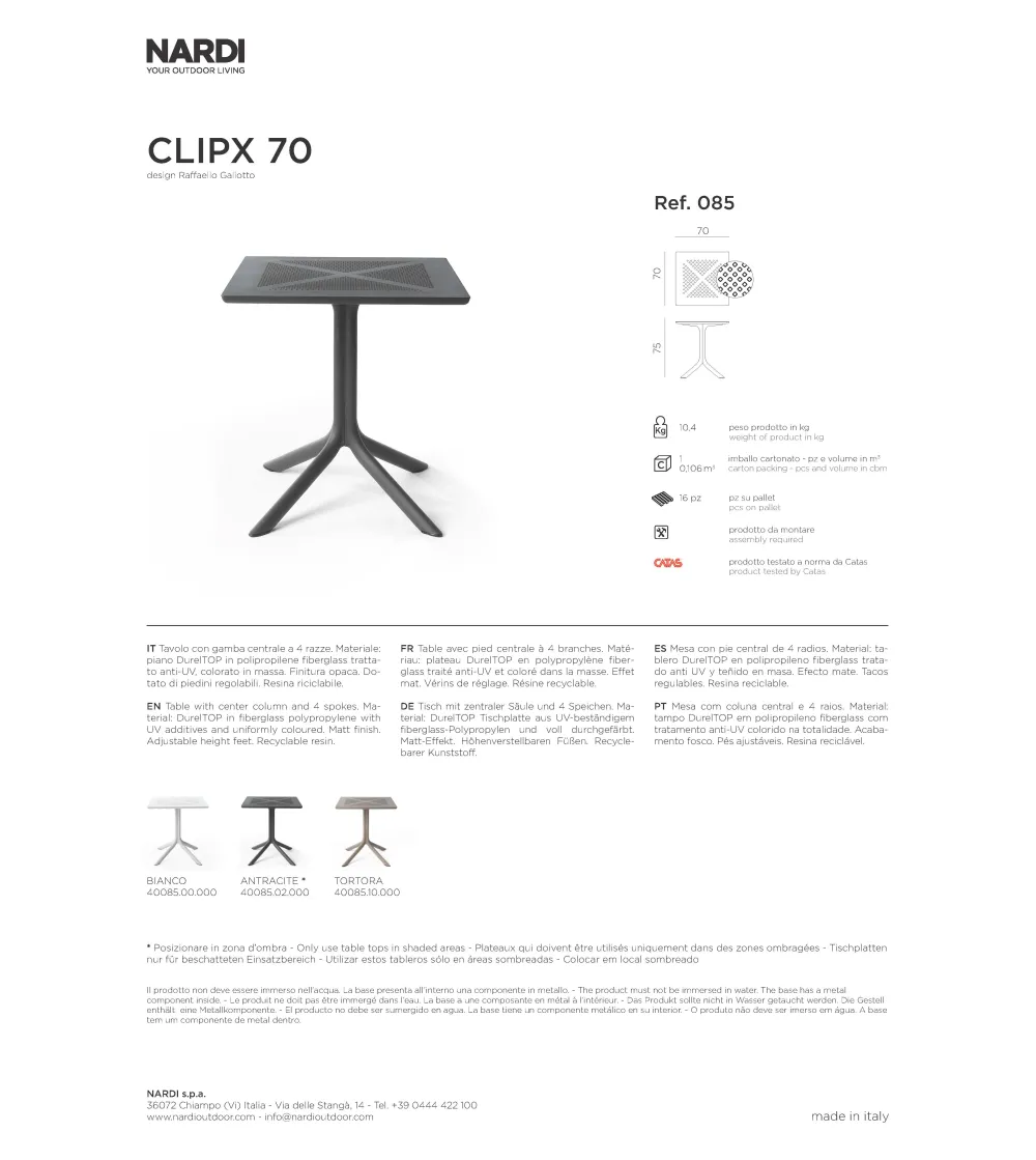 Nardi - Clipx Tisch