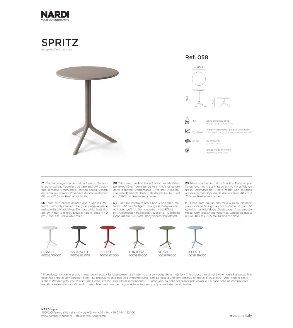 Nardi - Spritz Table