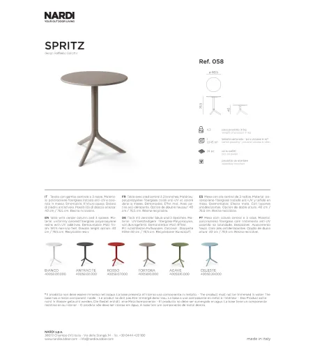 Nardi - Spritz Tisch