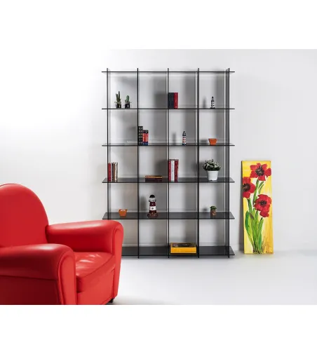Atmosfera 4 Smoke Bookcase- Iplex