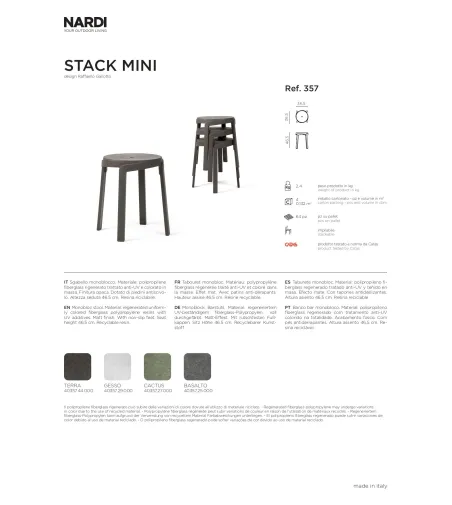 Juego 4 Taburetes Stack - Nardi
