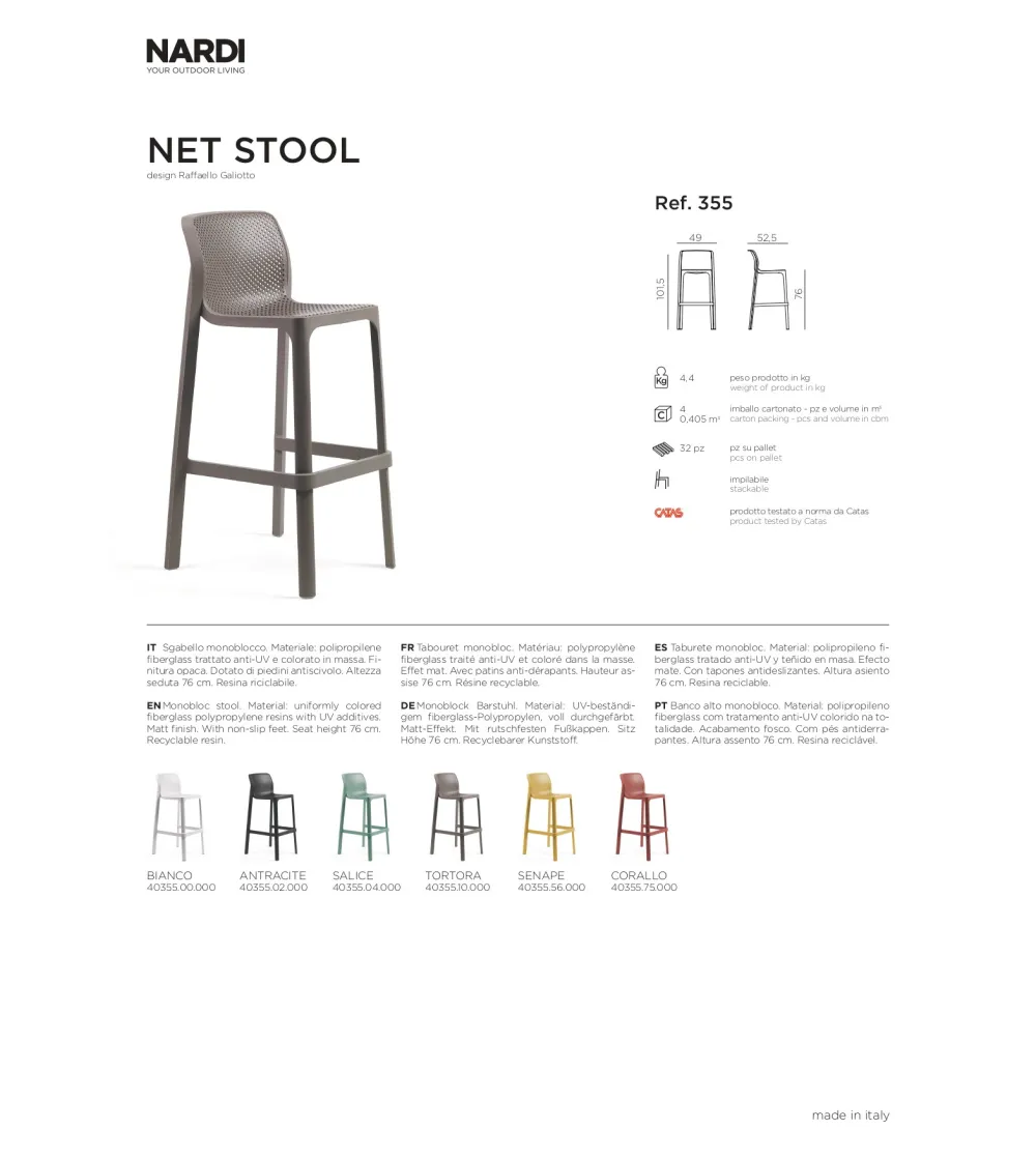Lot 4 Tabourets Net - Nardi