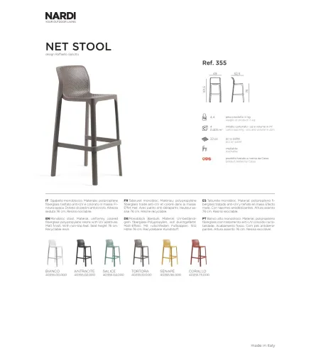 Lot 4 Tabourets Net - Nardi