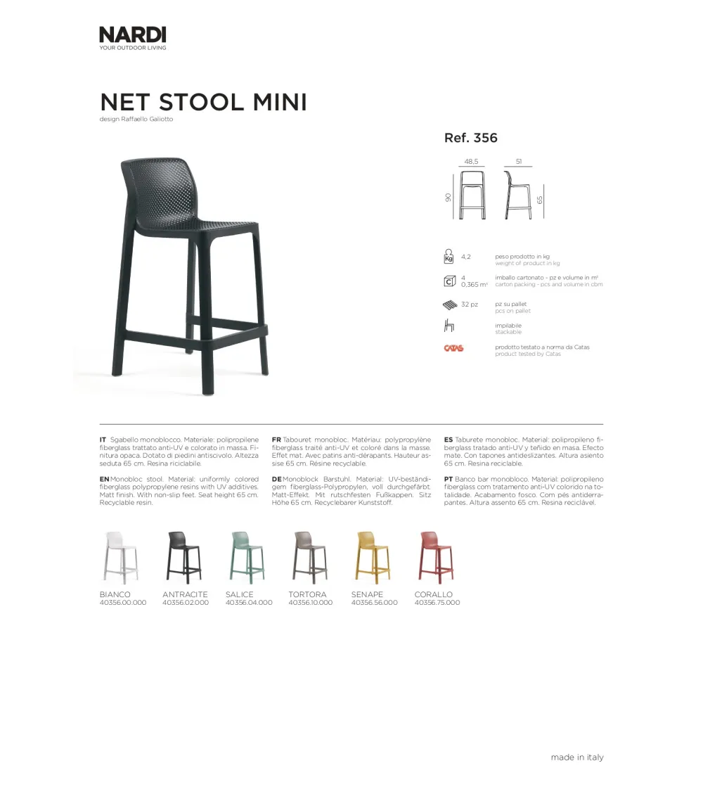 Nardi - Set 4 Net Mini Hocker