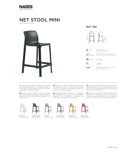 Nardi - Set 4 Net Mini Stools