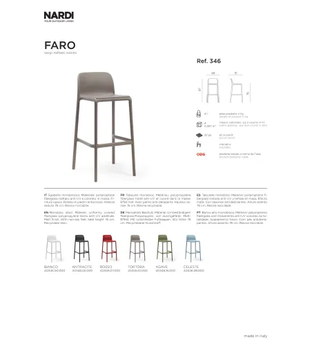 Nardi - Set 4 Faro Stools