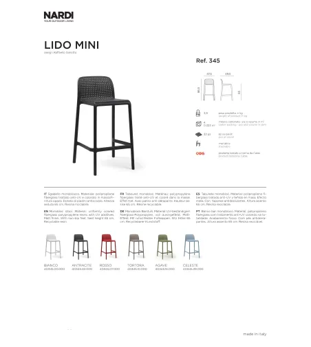 Nardi - Set 4 Lido Mini Hocker