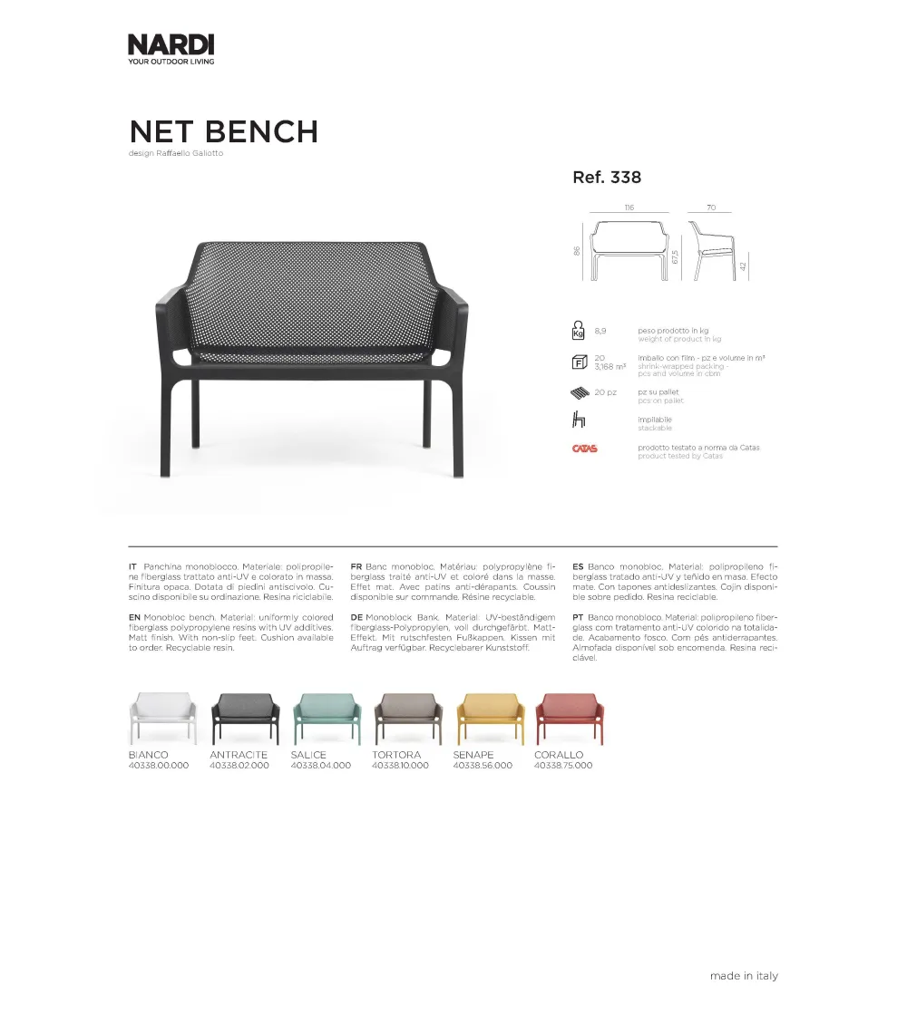 Canapé Net Bench - Nardi