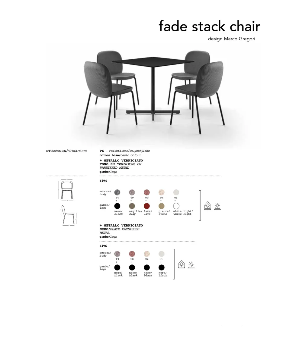 Lot 2 Chaises Fade Stack - Plust