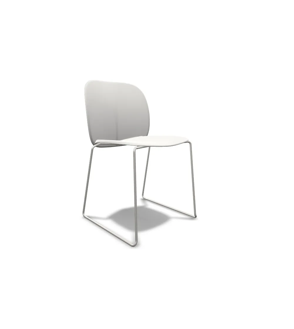 Lot 2 Chaises Mentha à Base Traîneau...