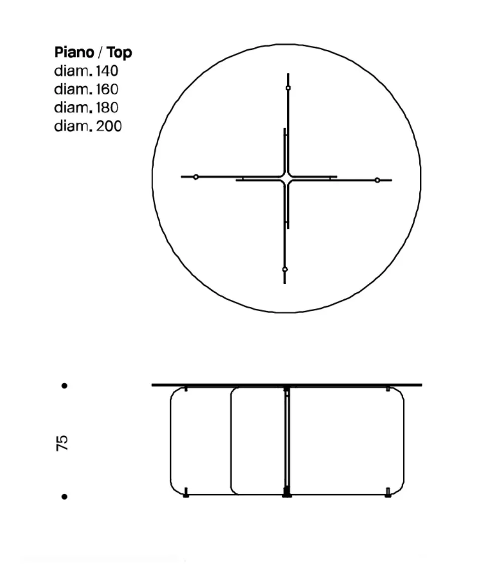 Table Ronde Pleat - Tonelli Design
