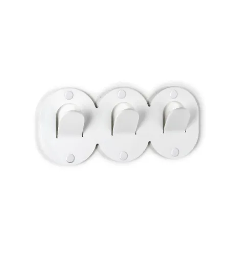 Clips Trio White Wall Hanger - Iplex