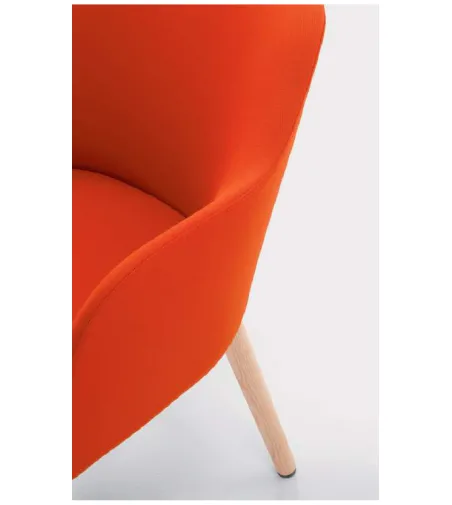 Sillón Maggy con Base de Madera - Viganò Office
