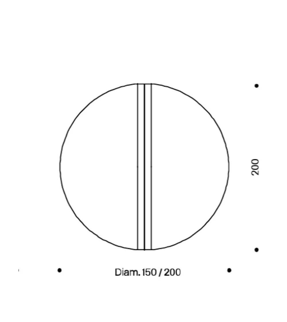 Tonelli Design - Split Round Mirror