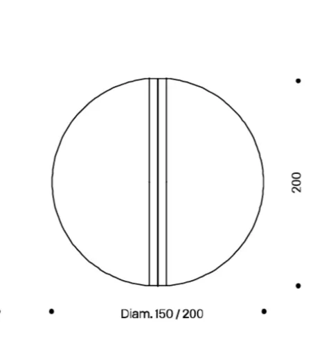 Tonelli Design - Split Runder Spiegel