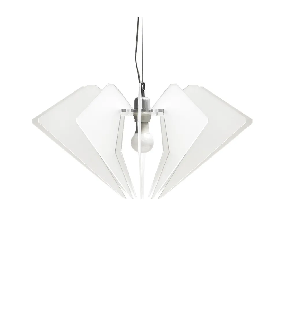 Lampada A Sospensione De Beers Bianco Satinato - Iplex