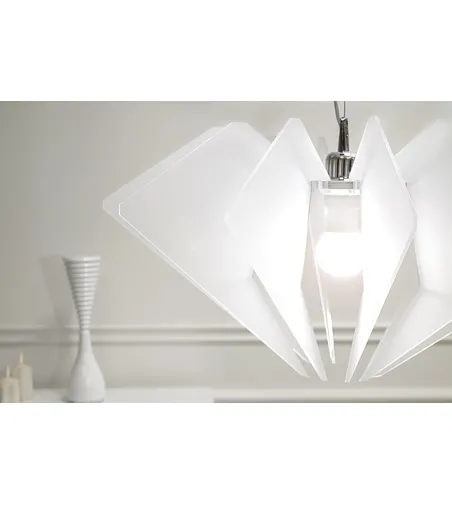 Lampe À Suspension De Beers Blanc Satiné - Iplex
