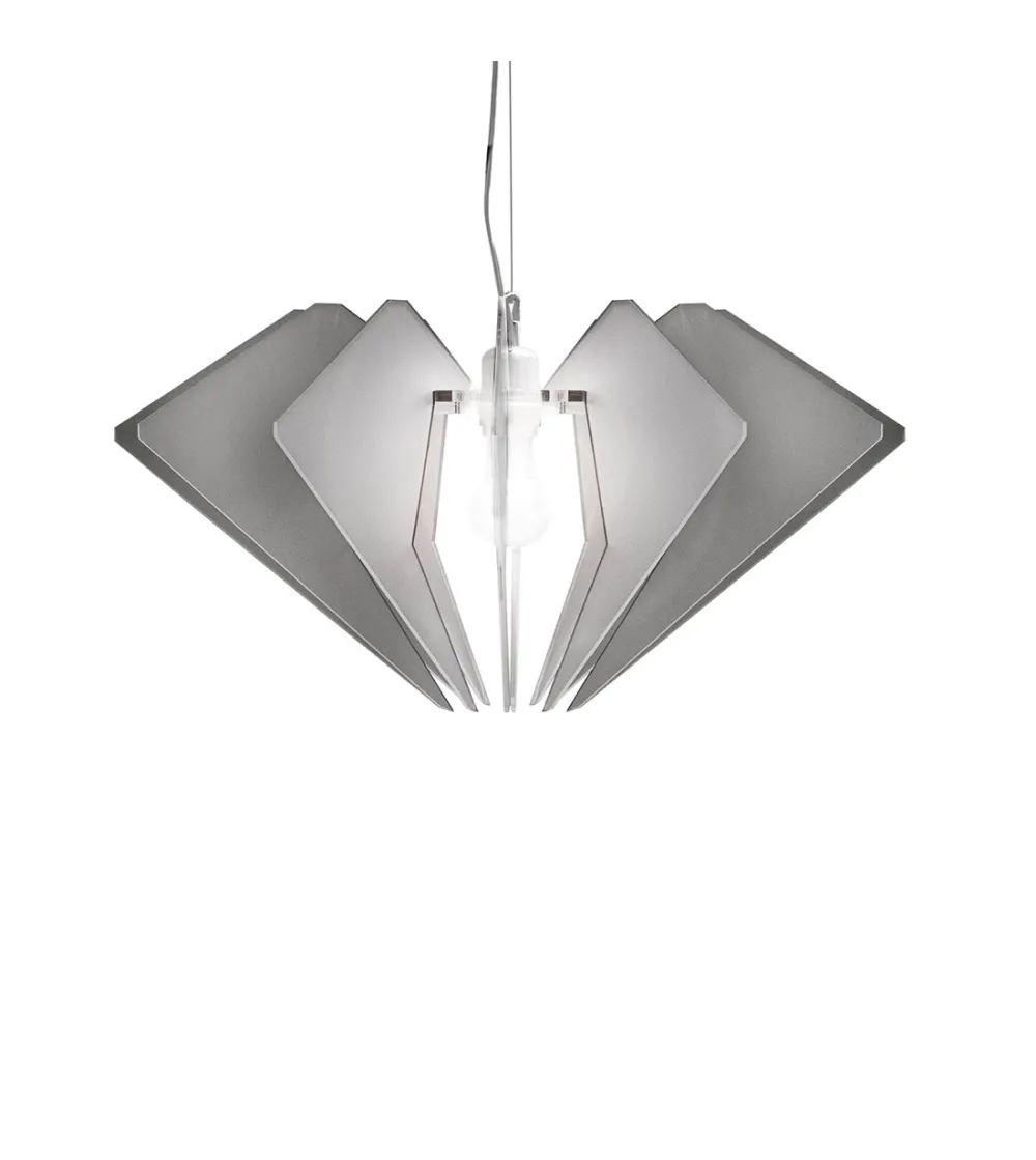 De Beers Satin Smoke Suspension Lamp...