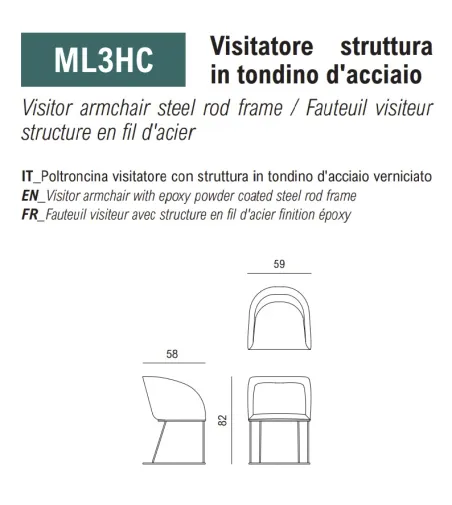 Poltroncina Milly - Viganò Office