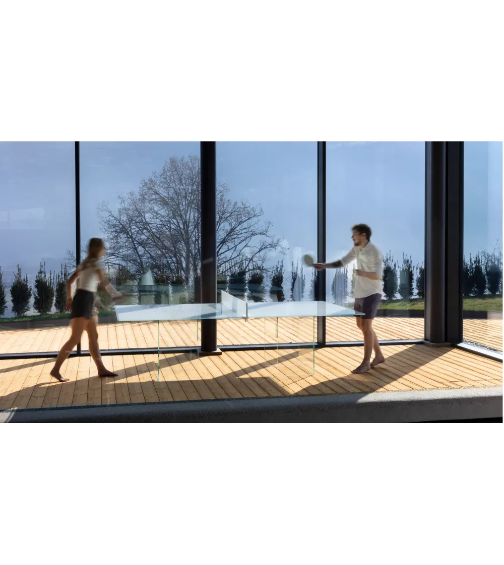 Mesa De Ping Pong En Vidrio Cristal...